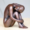 Statues & Sculptures Figurative|Table Top-Emma Figurine Bronze Indoor Sculpture