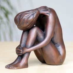 Statues & Sculptures Figurative|Table Top-Emma Figurine Bronze Indoor Sculpture