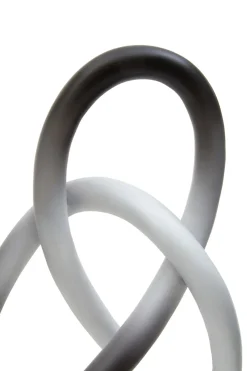 Statues & Sculptures Table Top|Abstract-Eternal Curves 19cm Black & White Resin Indoor Sculpture