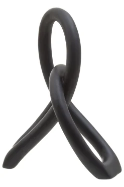 Statues & Sculptures Table Top|Abstract-Eternal Curves 19cm Black Resin Indoor Sculpture