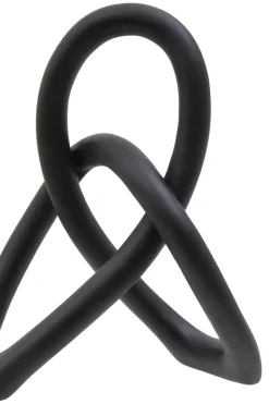 Statues & Sculptures Table Top|Abstract-Eternal Curves 19cm Black Resin Indoor Sculpture
