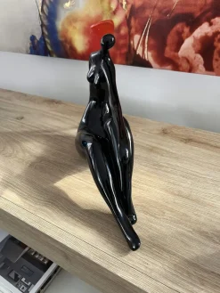 Statues & Sculptures Figurative|Table Top-Eternal Grace 21cm Black Resin Indoor Sculpture