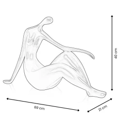 Statues & Sculptures Figurative|Table Top-Eternal Grace 40cm Black Resin Indoor Sculpture