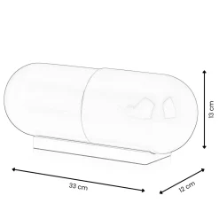 Statues & Sculptures Table Top|Contemporary-Eternal Happiness Pill 13cm Fuchsia Resin Indoor Sculpture