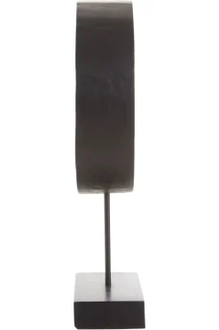 Statues & Sculptures Table Top|Abstract-Eternal Loop 44cm Black Wood Indoor Sculpture