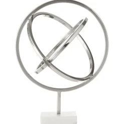 Statues & Sculptures Table Top|Contemporary-Eternal Orbit 42cm Silver Metal Indoor Sculpture