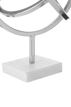 Statues & Sculptures Table Top|Contemporary-Eternal Orbit 42cm Silver Metal Indoor Sculpture