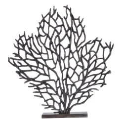 Statues & Sculptures Table Top|Contemporary-Euphoric Coral 53cm Black Metal Indoor Sculpture