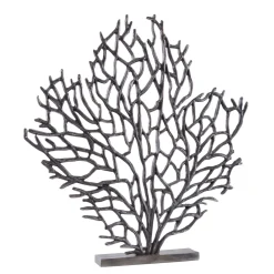 Statues & Sculptures Table Top|Contemporary-Euphoric Coral 53cm Black Metal Indoor Sculpture