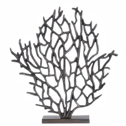 Statues & Sculptures Table Top|Contemporary-Euphoric Coral 43cm Black Metal Indoor Sculpture