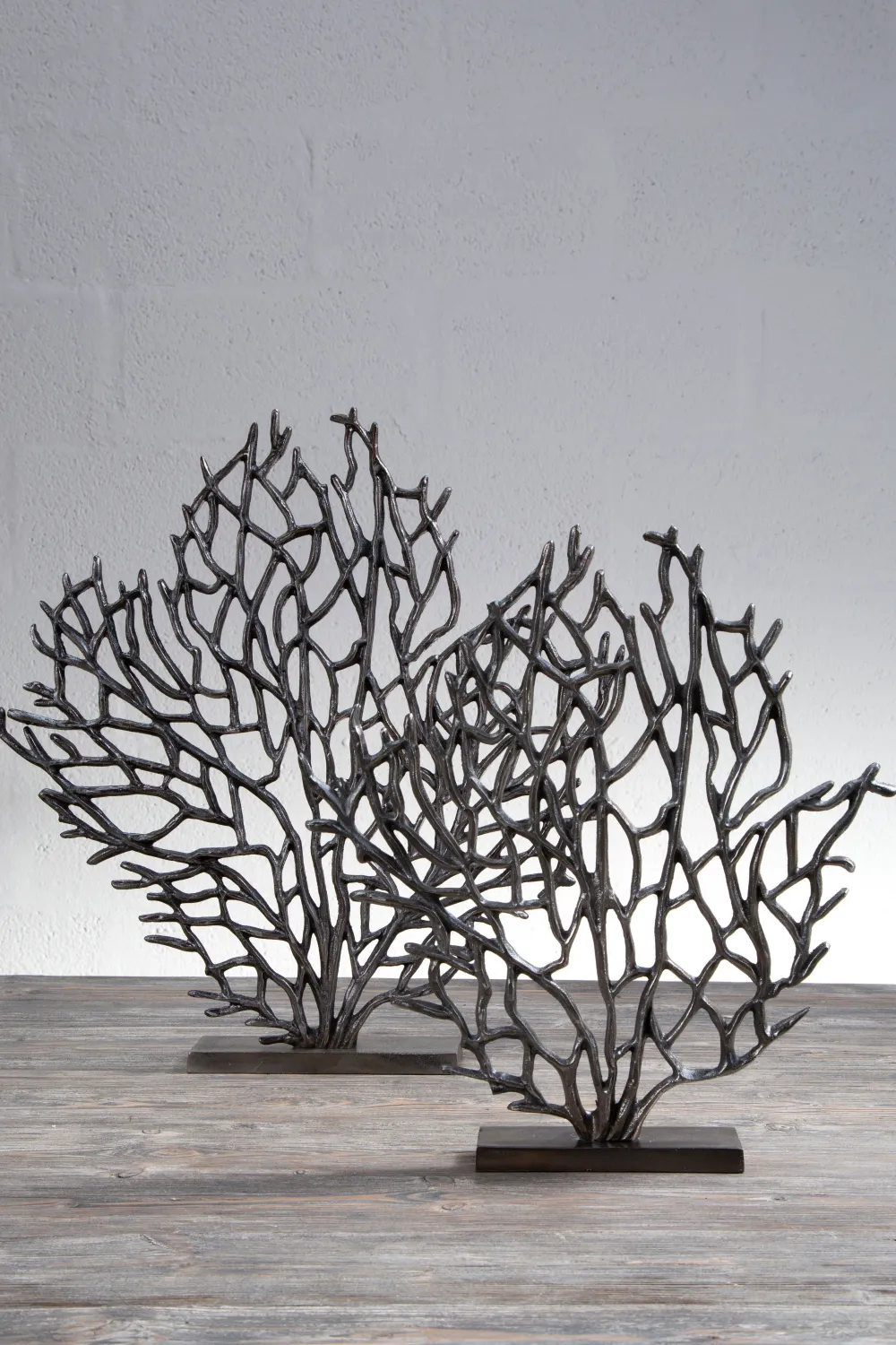 Statues & Sculptures Table Top|Contemporary-Euphoric Coral 43cm Black Metal Indoor Sculpture