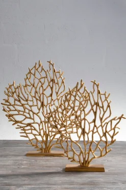 Statues & Sculptures Table Top|Contemporary-Euphoric Coral 40cm Gold Metal Indoor Sculpture