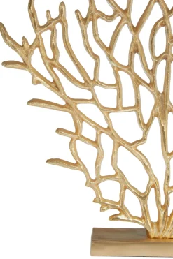 Statues & Sculptures Table Top|Contemporary-Euphoric Coral 40cm Gold Metal Indoor Sculpture