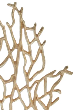 Statues & Sculptures Table Top|Contemporary-Euphoric Coral 40cm Gold Metal Indoor Sculpture