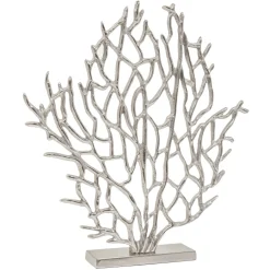 Statues & Sculptures Table Top|Contemporary-Euphoric Coral 43cm Silver Metal Indoor Sculpture