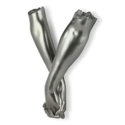 Statues & Sculptures Wall Art|Contemporary-Everlasting Embrace 55cm Anthracite Resin Wall Sculpture