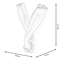 Statues & Sculptures Wall Art|Contemporary-Everlasting Embrace 55cm Anthracite Resin Wall Sculpture