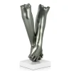 Statues & Sculptures Table Top|Contemporary-Everlasting Embrace 44cm Anthracite Resin Indoor Sculpture