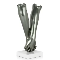 Statues & Sculptures Table Top|Contemporary-Everlasting Embrace 44cm Anthracite Resin Indoor Sculpture