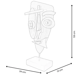 Statues & Sculptures Table Top|Abstract-Evolving Visage 59cm Abstract Metal Indoor Sculpture