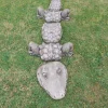 Statues & Sculptures Reptiles-Five Piece Crocodile Stone Garden Ornament