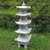 Statues & Sculptures Pagodas-Five Tier Japanese Pagoda Lantern Granite Garden Ornament