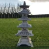 Statues & Sculptures Pagodas-Five Tier Japanese Pagoda Lantern Stone Garden Ornament