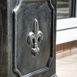 Statues & Sculptures Square-Fleur-De-Lis Metal Garden Planter