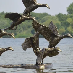 Statues & Sculptures Ducks-Flight of Ducks Life-Size Bronze Metal Garden Statue