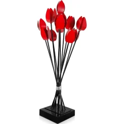 Statues & Sculptures Table Top|Floor Standing-Floral Awakening 91cm Metal Indoor Sculpture