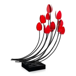 Statues & Sculptures Table Top|Contemporary-Floral Symphony 74cm Metal Indoor Sculpture