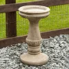 Statues & Sculptures Bird Baths-Fluted Design Stone Garden Birdbath
