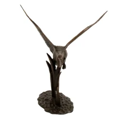 Statues & Sculptures Ducks-Flying Duck Bronze Metal Garden Ornament