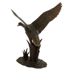 Statues & Sculptures Ducks-Flying Duck Bronze Metal Garden Ornament