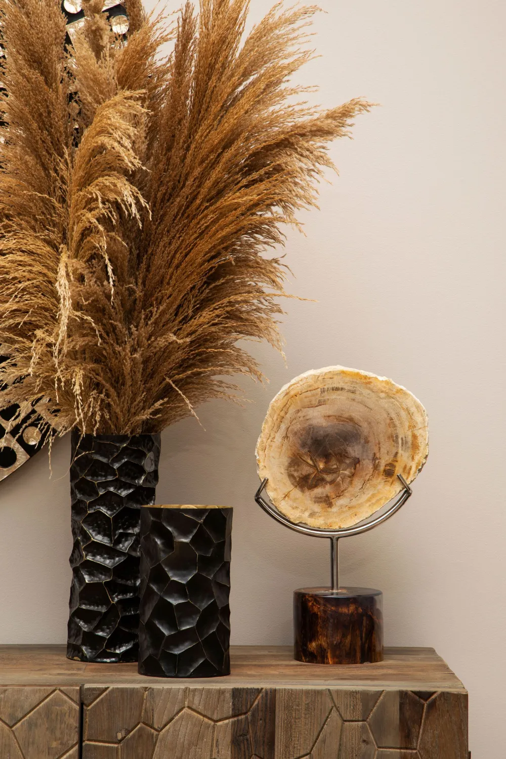 Statues & Sculptures Table Top|Abstract-Forest Fusion 38cm Wood Indoor Sculpture