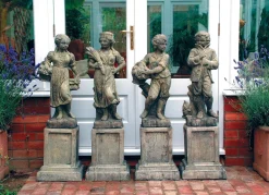 Statues & Sculptures Children-Four Seasons Children Stone Garden Statues