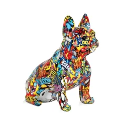 Statues & Sculptures Table Top|Animals-French Bulldog 30cm Comic Art Resin Indoor Sculpture