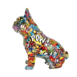 Statues & Sculptures Table Top|Animals-French Bulldog 30cm Comic Art Resin Indoor Sculpture