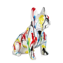 Statues & Sculptures Table Top|Floor Standing-French Bulldog 40cm Multicolour Resin Indoor Sculpture