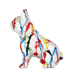 Statues & Sculptures Table Top|Floor Standing-French Bulldog 40cm Multicolour Resin Indoor Sculpture