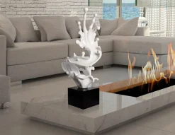 Statues & Sculptures Floor Standing|Abstract-Frozen Motion 86cm White Resin Indoor Sculpture