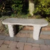 Statues & Sculptures Stone Benches-Galloway Natural Granite Pink Stone Garden Bench