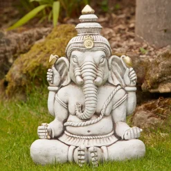 Statues & Sculptures Buddha-Ganesh Buddha Stone Garden Ornament