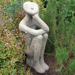 Statues & Sculptures Modern-Georgie Modern Stone Garden Statue