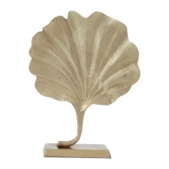 Statues & Sculptures Table Top|Contemporary-Ginkgo Leaf 28cm Gold Metal Indoor Sculpture