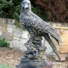 Statues & Sculptures Eagles-Golden Eagle Bronze Metal Garden Statue