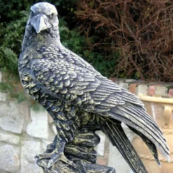 Statues & Sculptures Eagles-Golden Eagle Bronze Metal Garden Statue