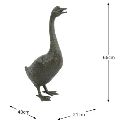Statues & Sculptures Goose-Goose 66cm Bronze Metal Garden Ornament