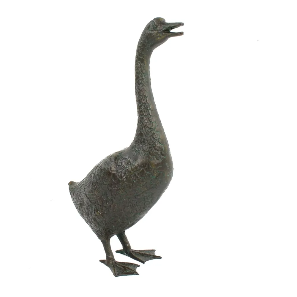 Statues & Sculptures Goose-Goose 66cm Bronze Metal Garden Ornament