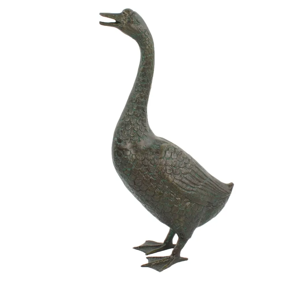 Statues & Sculptures Goose-Goose 66cm Bronze Metal Garden Ornament